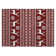 Machine Washable Indoor/Outdoor Christmas Reindeers Xhevrie Red Rug