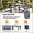 Modern 35.5"x67" Rectangular Outdoor Patio Dining Table with Post-Leg Design