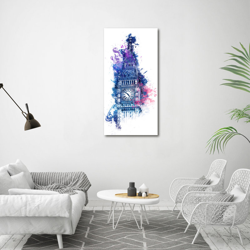 Sunderland Colourful Big Ben - Wrapped Canvas Print