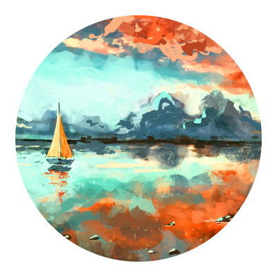 Lone Sail Boat Wall D&eacute;cor