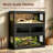 Terroute 60 Gallon Reptile Tank with Stand,Bearded Dragon Enclosure Front Sliding Door Snake Terrarium, Ventilated Top & Stackable Reptile Cage for Lizards, Geckos, Chameleon CAGE007B