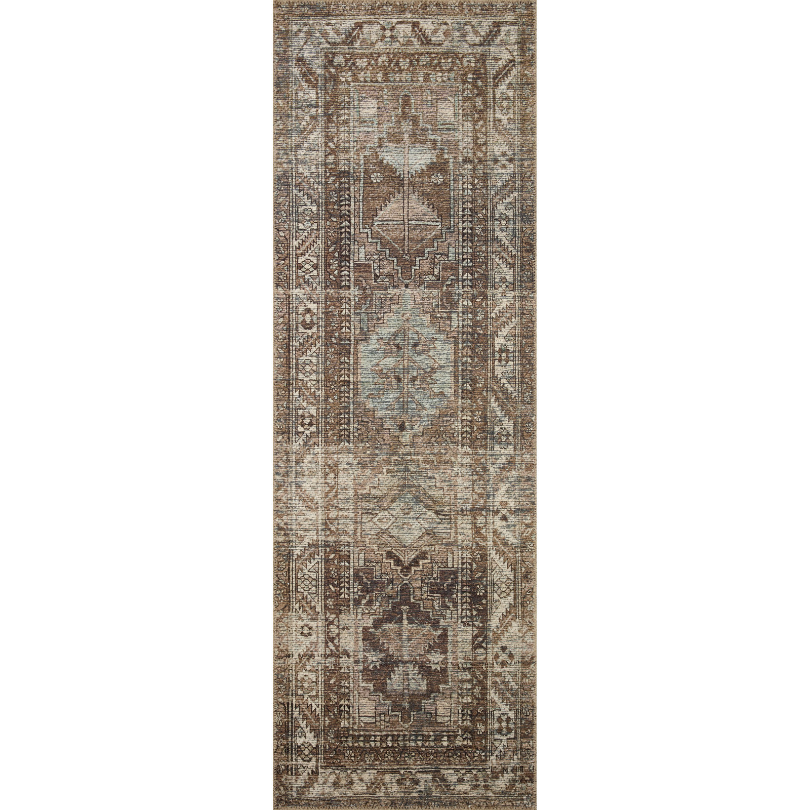 Amber Lewis x Loloi Billie Oriental Clay/Sage Area Rug, Runner 2' x 5'