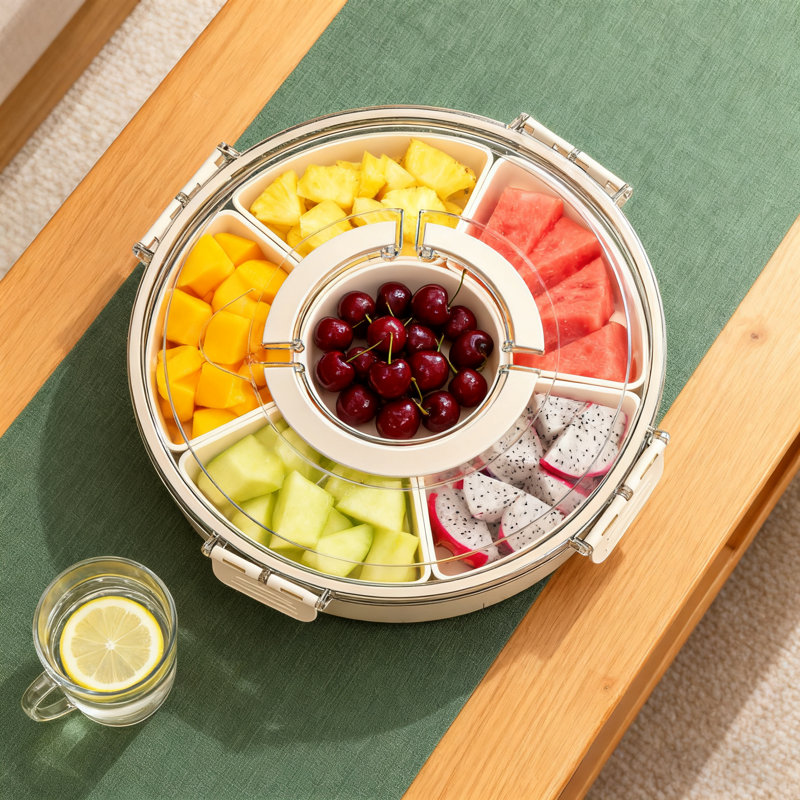 6-compartment 360° Rotating Fruit Platter