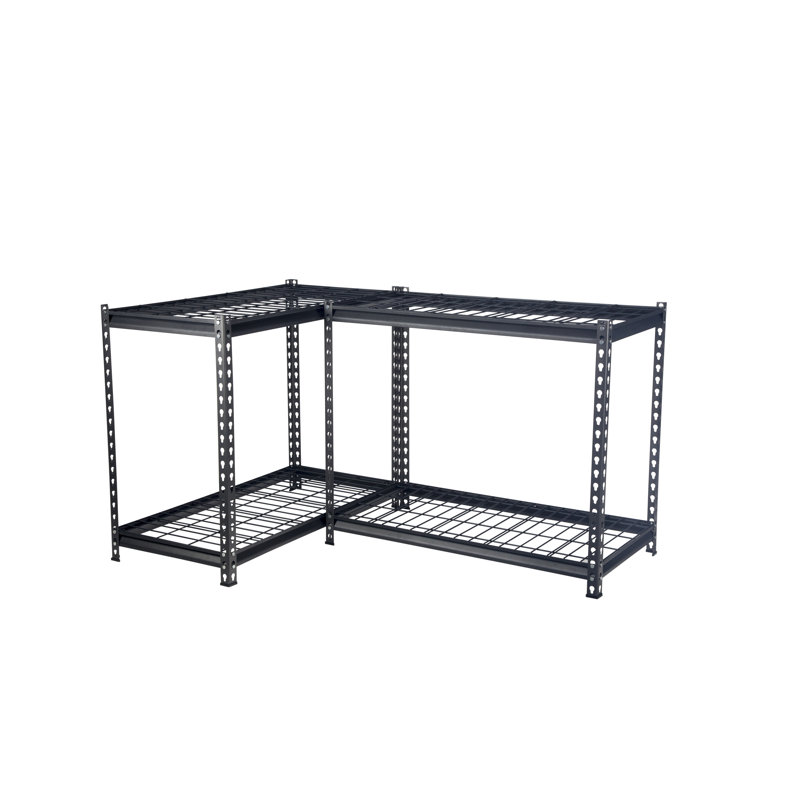 Lafoya 4-Shelf Steel Shelving, Black, 59.84" H x 35.82" W x 18.11" D