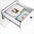Modern Steel Nightstand with 3 Drawers – Bedroom Storage, Easy Assembly