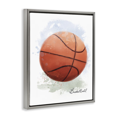 Cadre flottant de basketball pastel doux, design par Matthew Piotrowicz