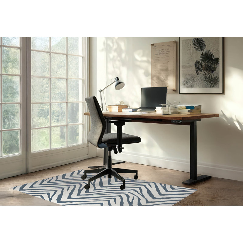 Tapis de bureau Zebra, L 3 pi x L 2 pi, Bleu