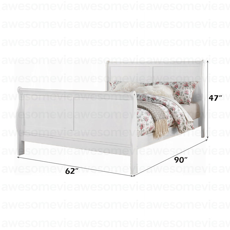 Grand lit moderne au fini blanc moderne