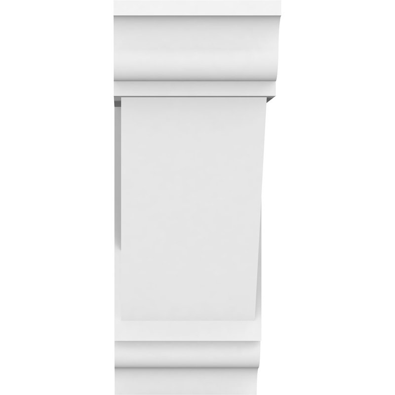 Support en uréthane standard traditionnel avec extrémités traditionnelles, brun clair apprêté, H 14 po x l 5 po x P 12 po
