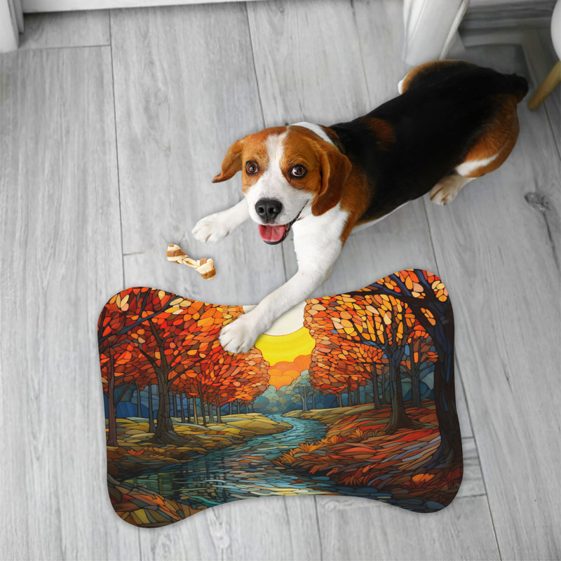 Tapis d'automne en mosaïque 1 pièce