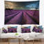 Tapisserie champ floral et ciel dramatique-28486509