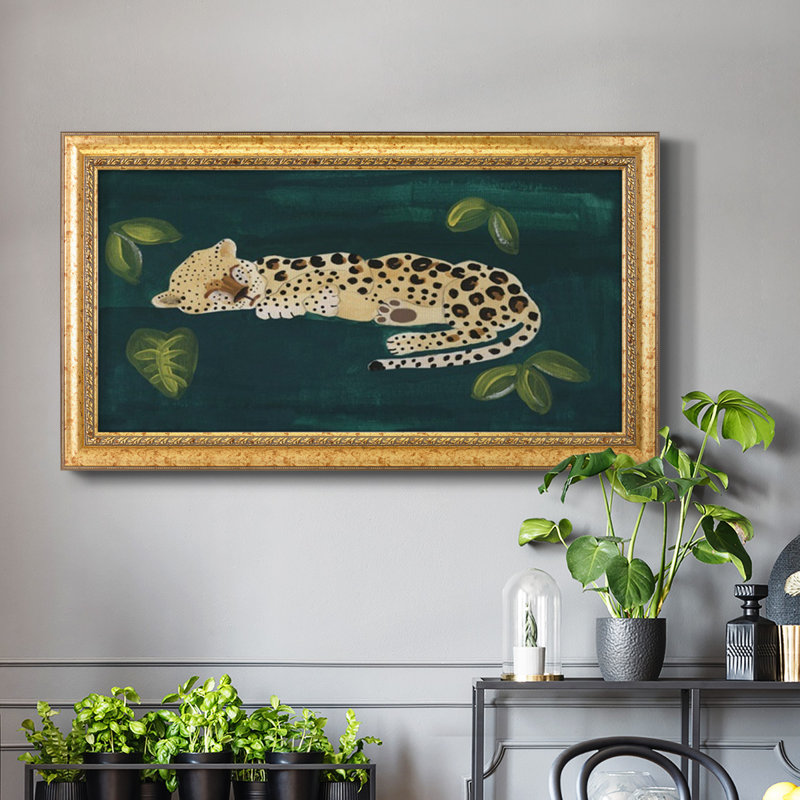 Lethargic Leopard II - reproduction de photo sur toile, H 25 po x l 45 po x P 2,5 po