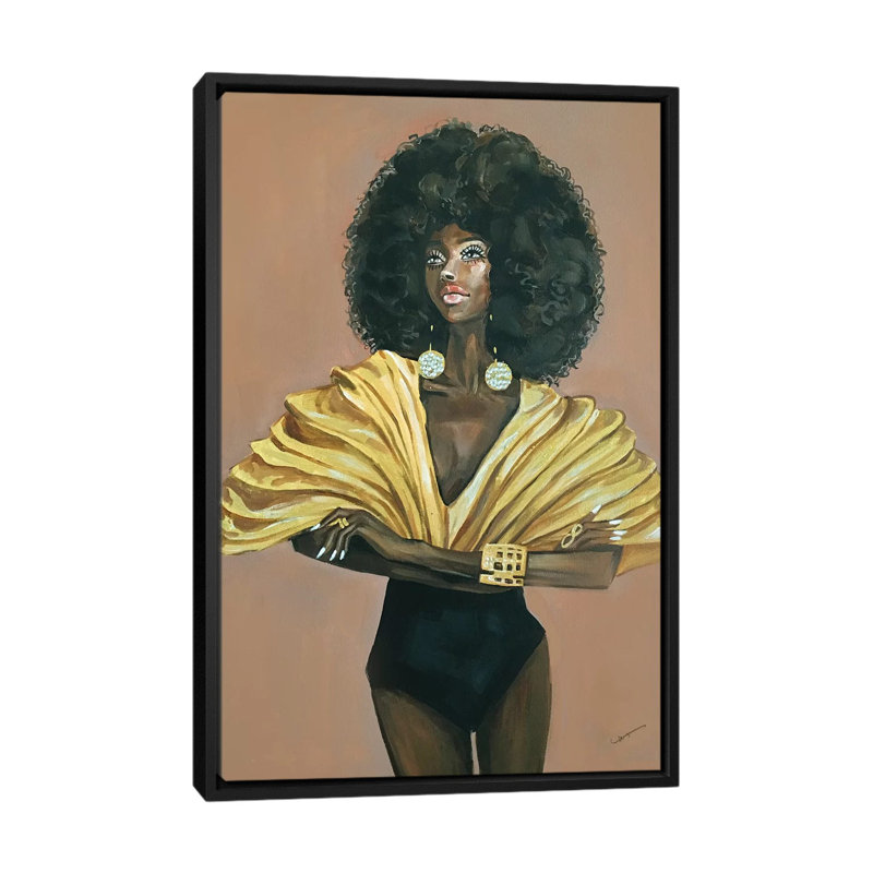 « diva », impression sur toile, H 26 po x l 18 po x P 1,5 po, Toile avec cadre noir