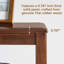 Table d'appoint rustique 100 % bois massif – Table d'appoint à 2 niveaux avec tablette de rangement, noyer