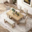 Ensemble de salle à manger 6 pièces en bois avec banc et mobilier de salle à manger