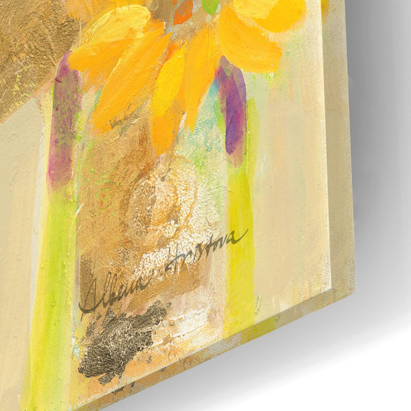 «Turn To The Sun» par Albena Hristova, art mural en verre acrylique, H 16 po x l 24 po x P 0,2 po