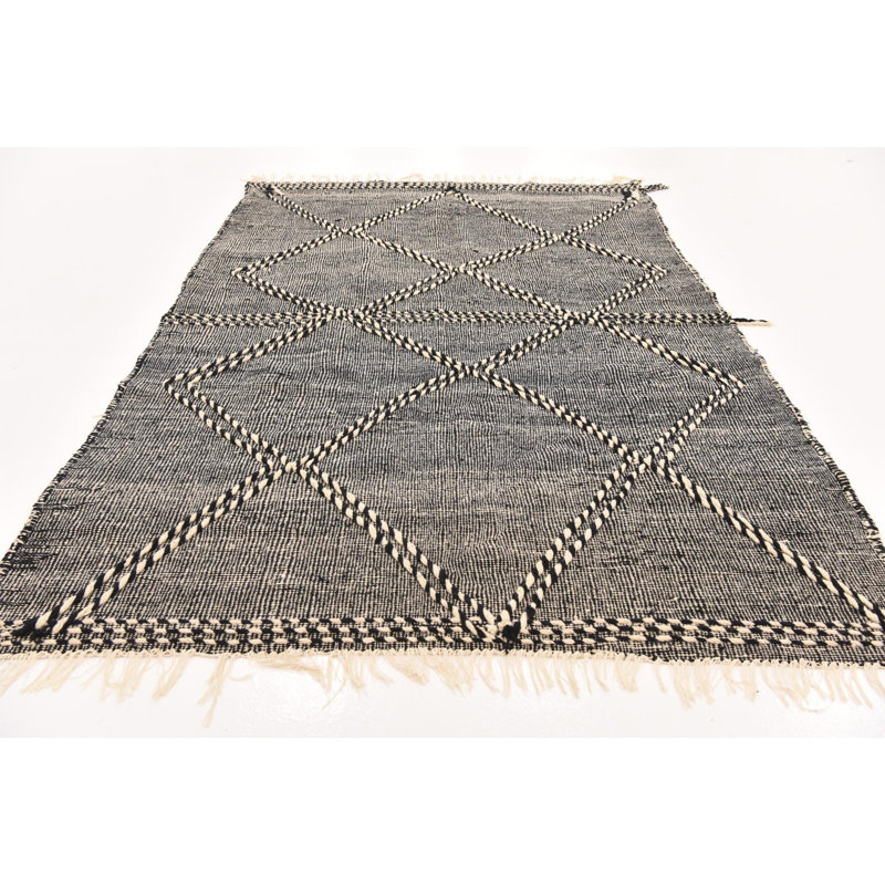 Tapis noir et blanc Nathaniel
