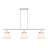 Omoro 3-Light Linear Chandelier in Brushed Nickel-1963462809