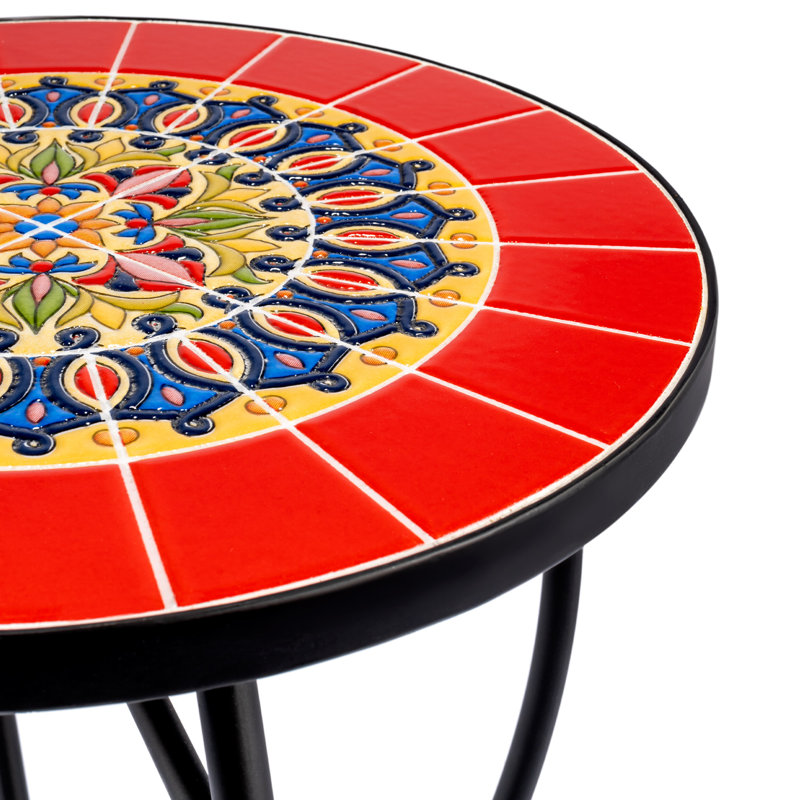 Bribie Patio Side Table, Red