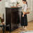 Dark Walnut Solid Wood Shoe Storage Bench-1721151989