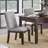 Dark Cherry Finish 5pc Dining Set Table and 4 Side Chair Chenille Upholstery Functional Drawers Table Wooden Funiture Dining Kitchen Set