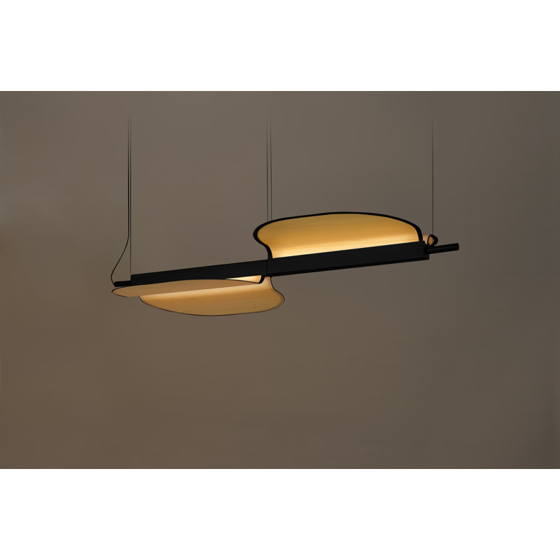 Omma 2 - Light LED Pendant, Matte Black, Natural Beech