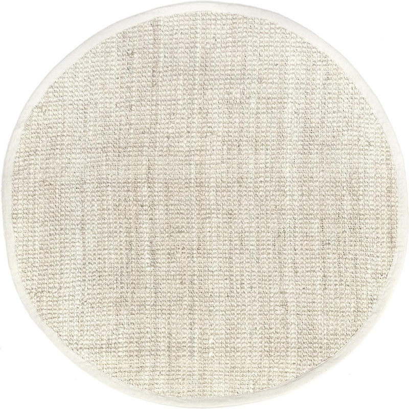Tapis en jute tissé à la main de qualité supérieure Orlean, Rond 6 pi
