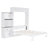 Queen Size Storage Murphy Bed With Lighted Headboard,Glass Holder And Wine Rack-1214862220