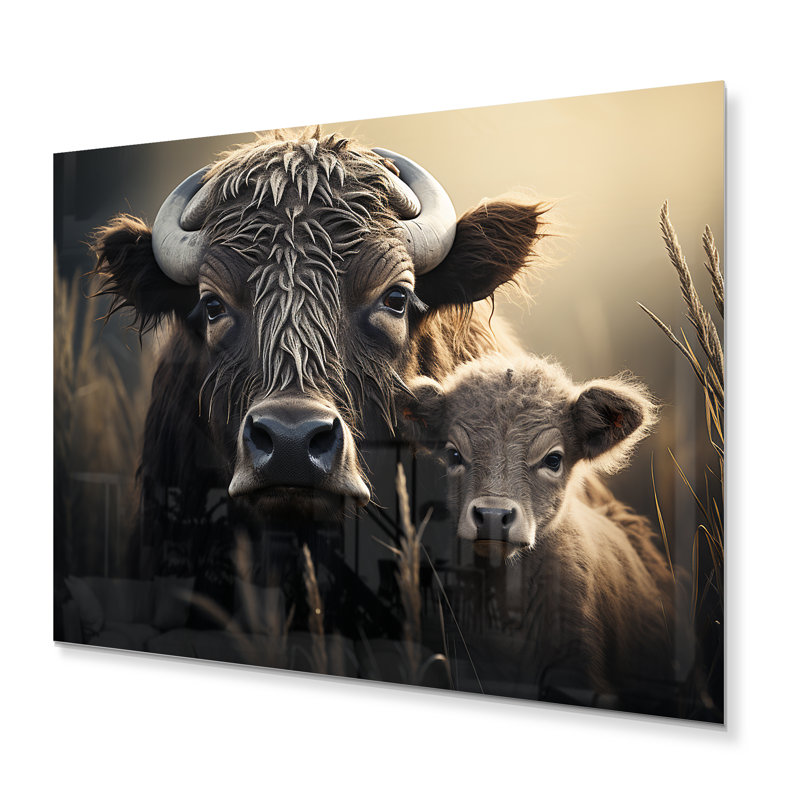 Décoration murale brune en forme de buffle brun - animaux, H 12 po x l 20 po x P 1 po