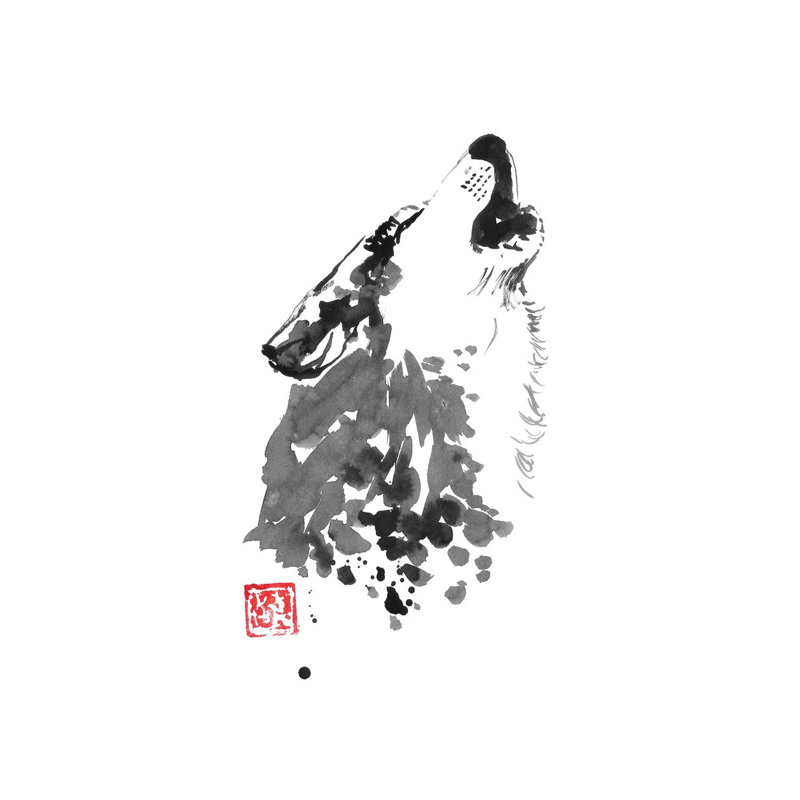 Cry Wolf 1 Piece Painting on Canvas, 66.04 cm H x 45.72 cm W x 1.91 cm D, Wrapped Canvas