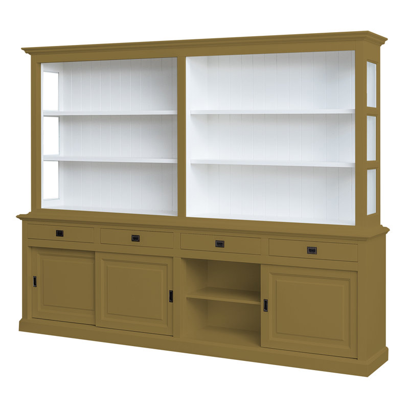 Bush Display Cabinet, Green/Brown 
