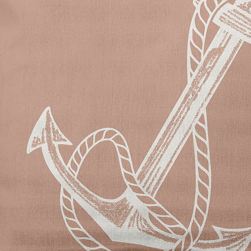 Housse et insert de coussin d'extérieur Nautical Nights Anchor & Rope, Carré H 18 po x l 18 po, Mauve