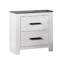 White 2 Bedside Table For Bedroom - Convenient Assembly Modern Nightstand In User-