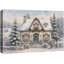 «Christmas Cottage Snowy House», art du salon, impression sur toile encadrée-132862964-132862968