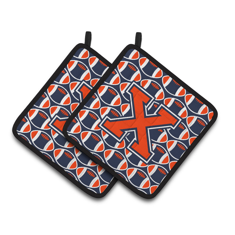 Poignée de football, X, Orange / Bleu et / Blanc