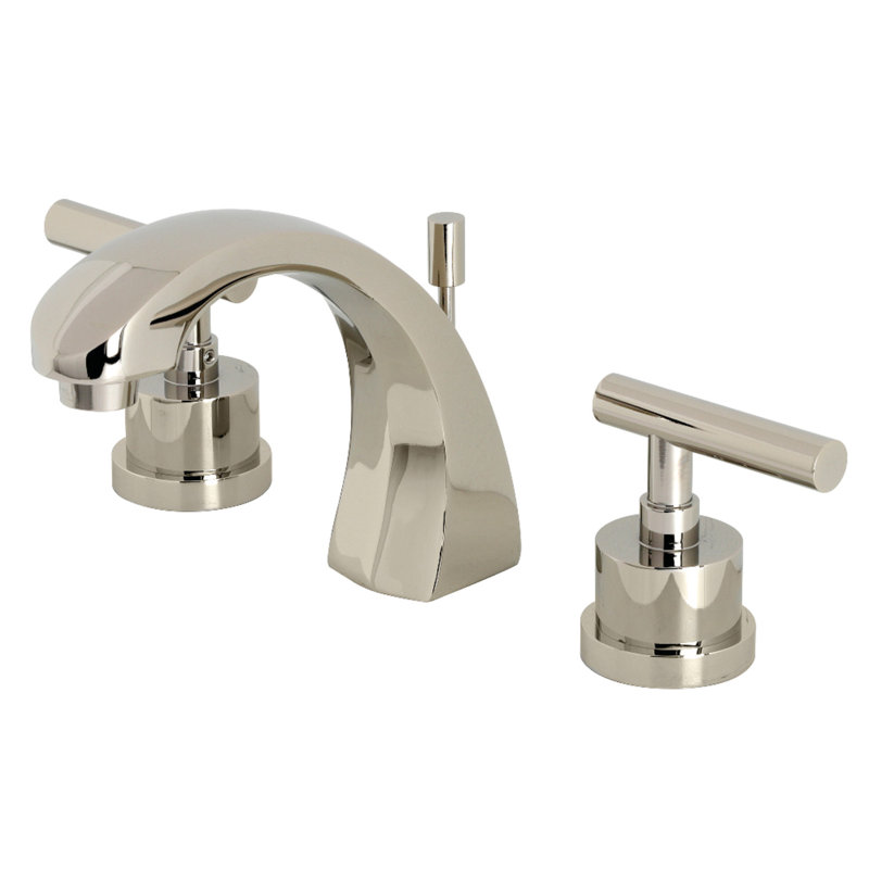 Robinet de salle de bain espacé Kingston, Nickel poli
