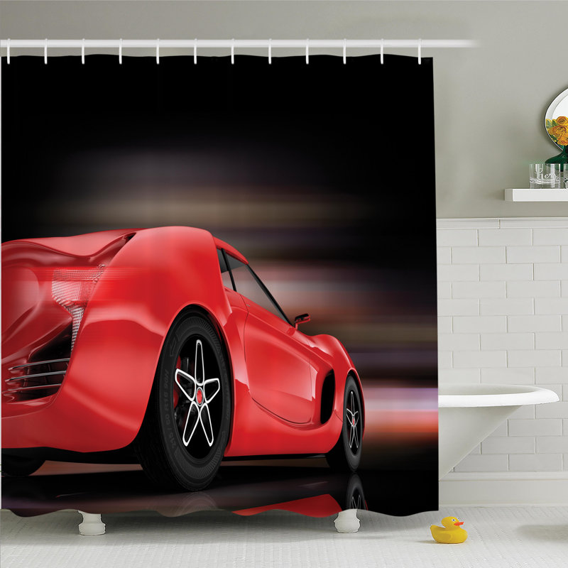 Ensemble de rideau de douche Futuristic Sports, H 75 po x l 69 po