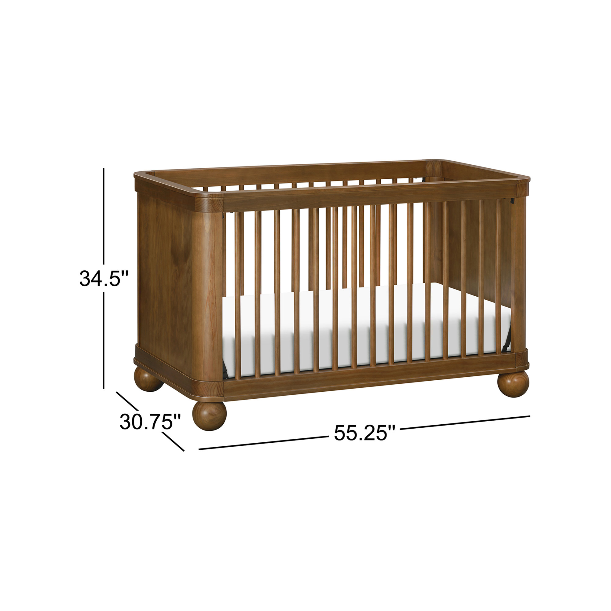 Crosby 3-in-1 Convertible Crib, Natural Walnut