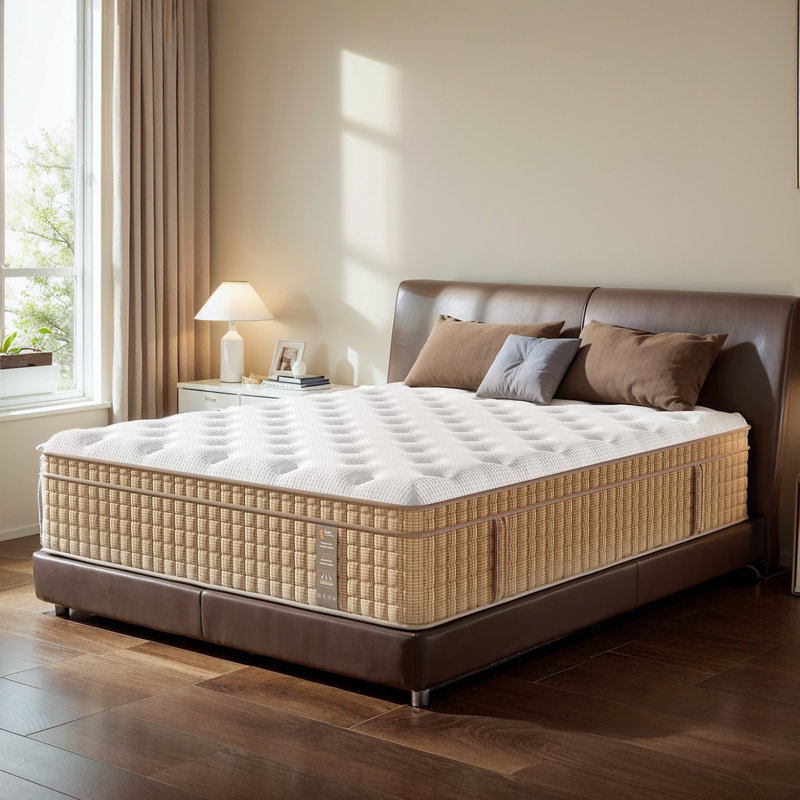 12 Inch Hybrid Medium Mattress With Euro Top, Gel Memory Foam, Motion Isolation, Individually Wrapped Pocket Coils, Queen