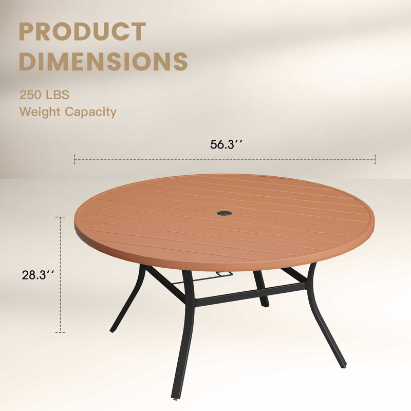 Table de salle à manger ronde, Noyer