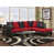 Black Faux Leather/Red Polyester Blend selected