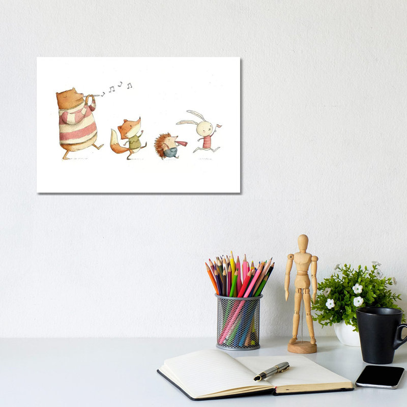 Happy Friends by Mike Koubou - Wrapped Canvas Gallery-Wrapped Canvas Giclée, 20.32 cm H x 30.48 cm W