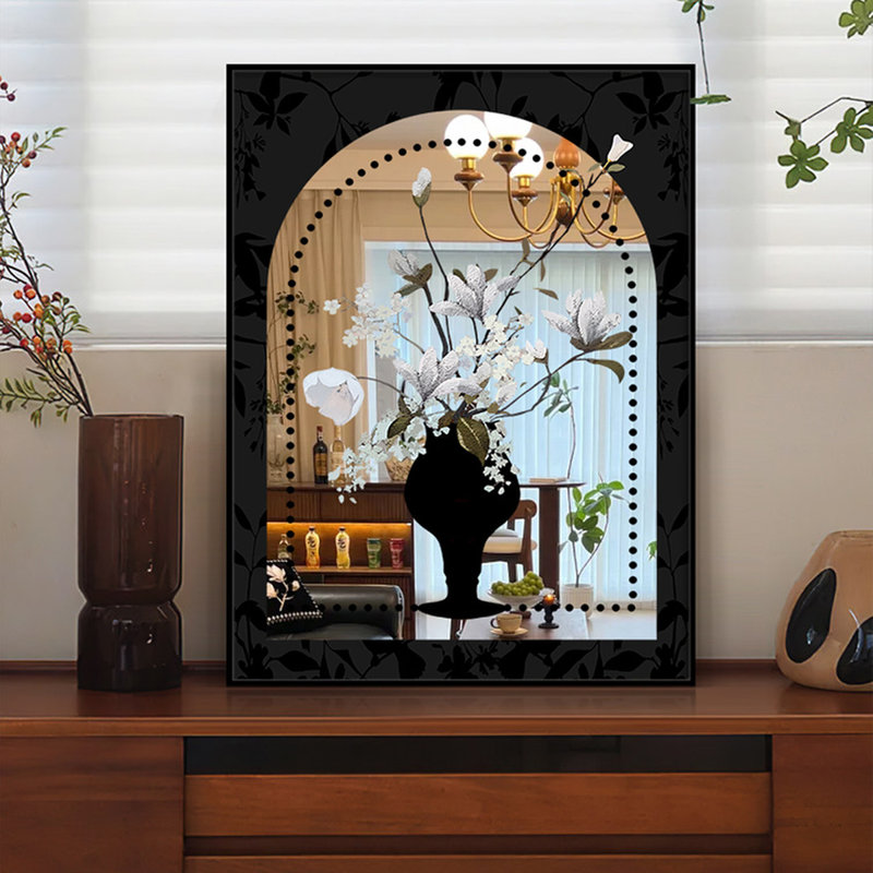 Miroir mural rectangulaire en aluminium