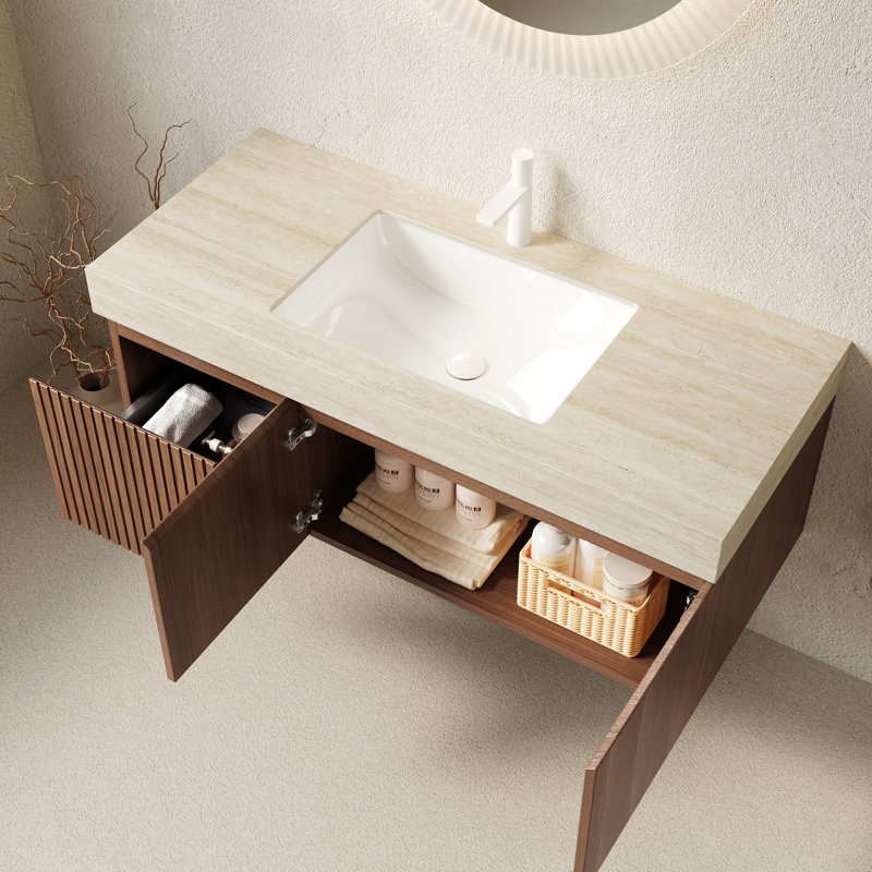 Meuble-lavabo moderne (avec meuble-lavabo et lavabo) avec rangement