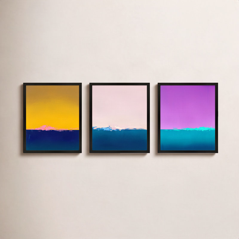 Horizon Print by Lee Lessem, 20" H x 16" W x 1.25" D, Black