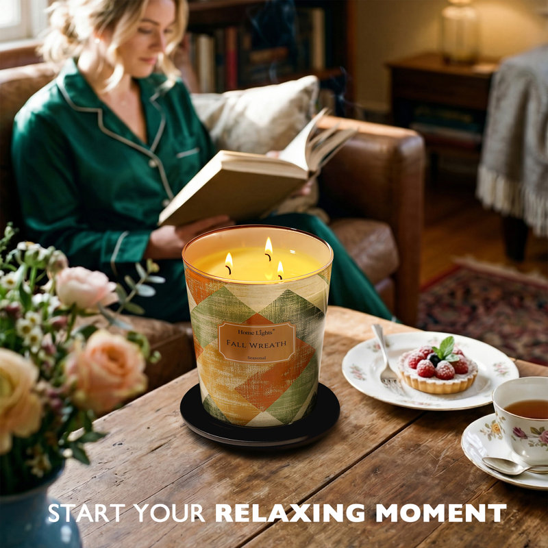 Couronne d'automne | Bougies parfumées 3-Wick Homelights
