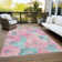 Machine Washable Indoor/Outdoor Claudian ACN1545 Pink Rug