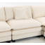 Canapé modulaire moderne à 3 places avec repose-pieds et coussins de taille, conception symétrique pour un salon ou un appartement.-1825331766