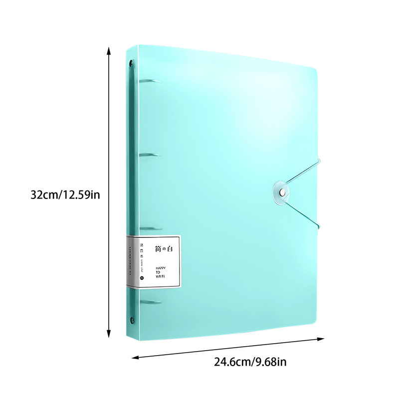 Future Lighting Solutions Four Hole A4 Punching Binder Four Hole Folder Data Book Storage Folder, Green