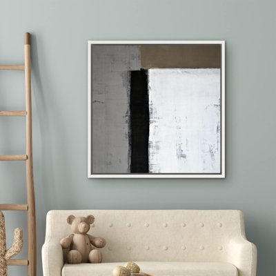 Color Blocks " Textured Black, Gray & White Color Blocks Geometric Shapes Modern Art Alternative Dramatic Cool "